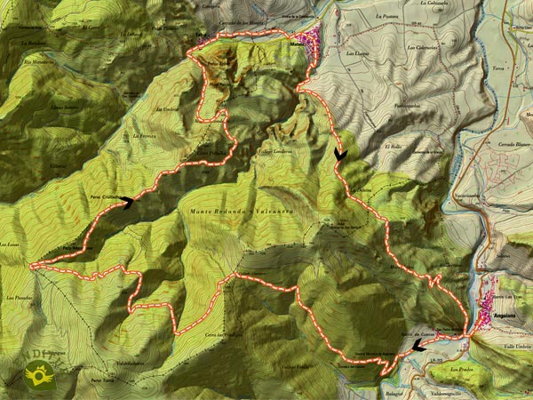 Mapa Topográfico con el recorrido