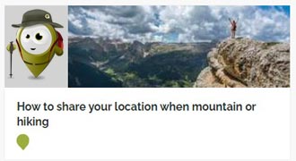 How to share your location when mountain or hiking