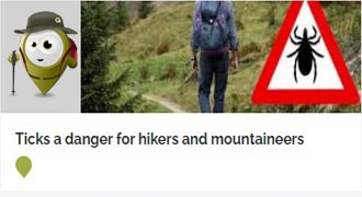 Go to Ticks a danger for hikers and mountaineers