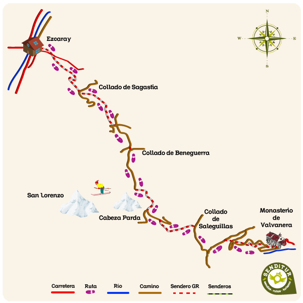 Map of GR 190 Section 1 Ezcaray-Valvanera