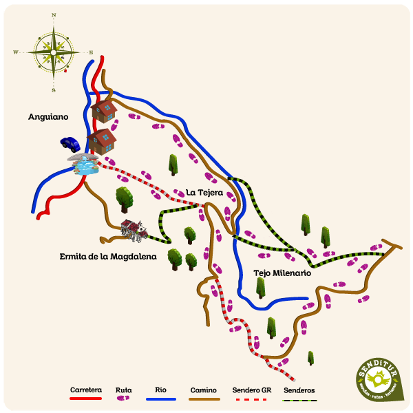Map of the Route of the Serradero